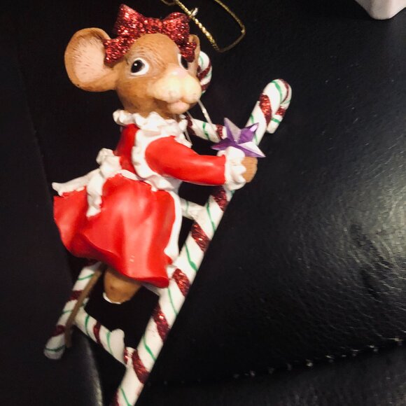 Lot 3 Christmas Mouse Decor Carolers Lefton Taiwan Figurine Musical Village - Picture 4 of 8